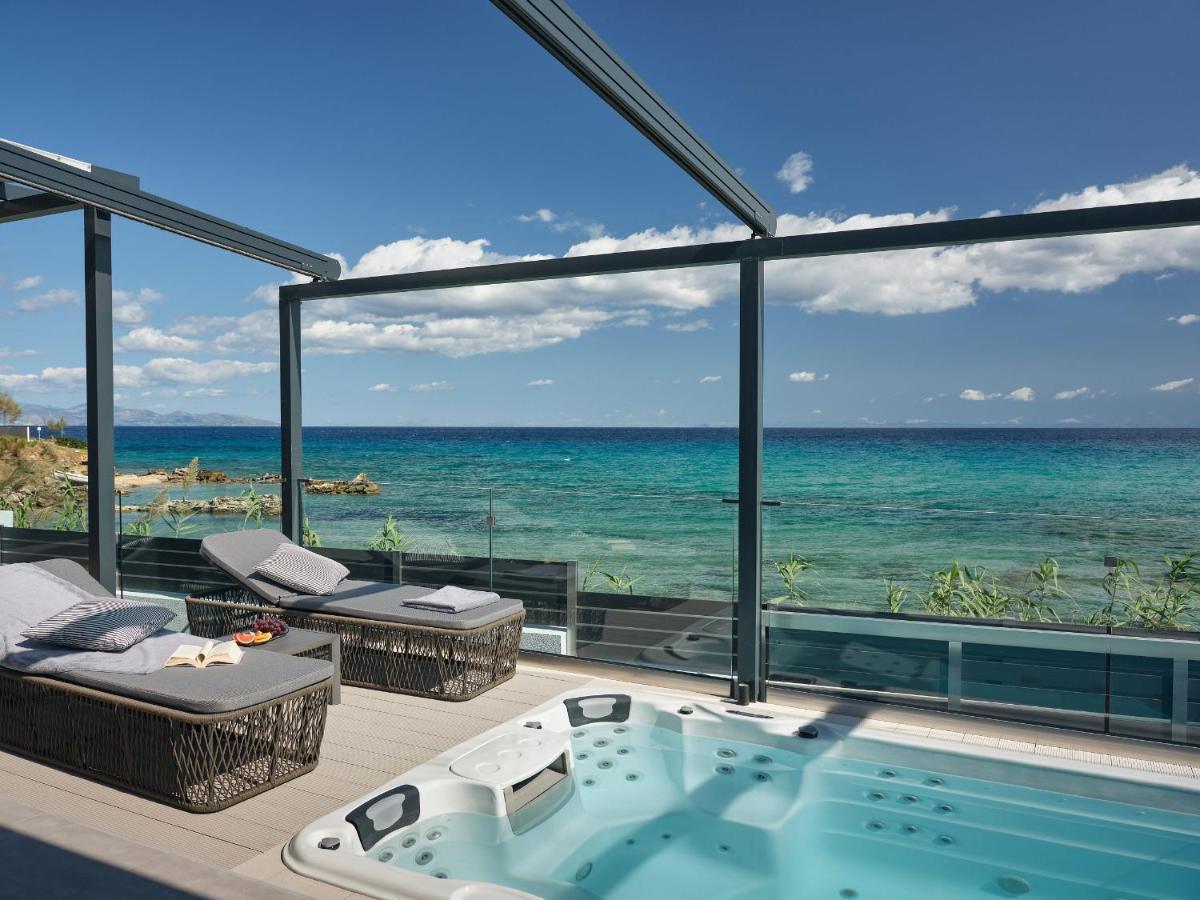 Blue View Villa - Coastal Elegance With Swim Spa, By Zantewize Alykanas  Ngoại thất bức ảnh