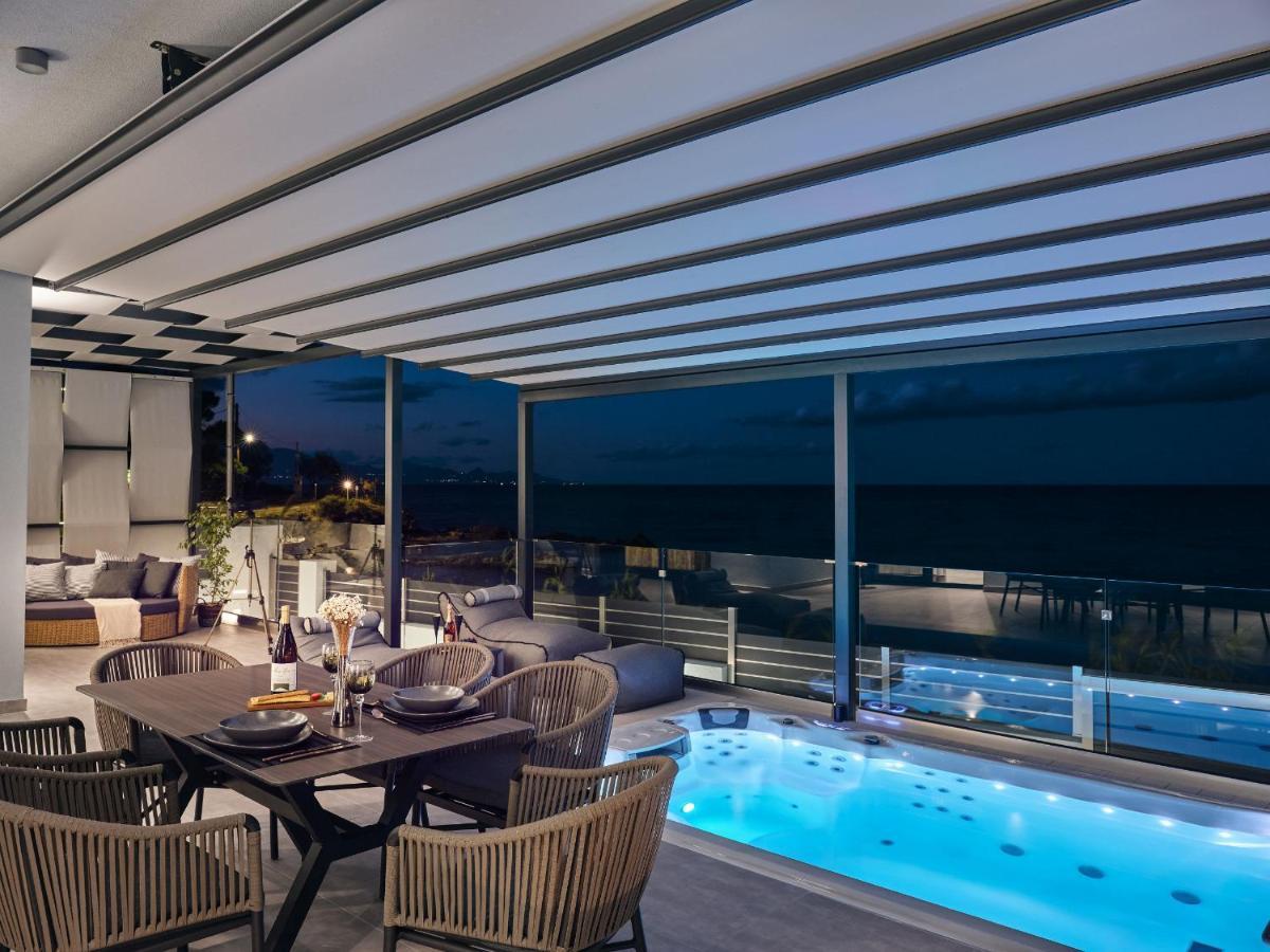 Blue View Villa - Coastal Elegance With Swim Spa, By Zantewize Alykanas  Ngoại thất bức ảnh